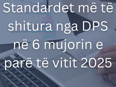 Standardet më të shitura nga DPS në 6-mujorin e parë të vitit 2025